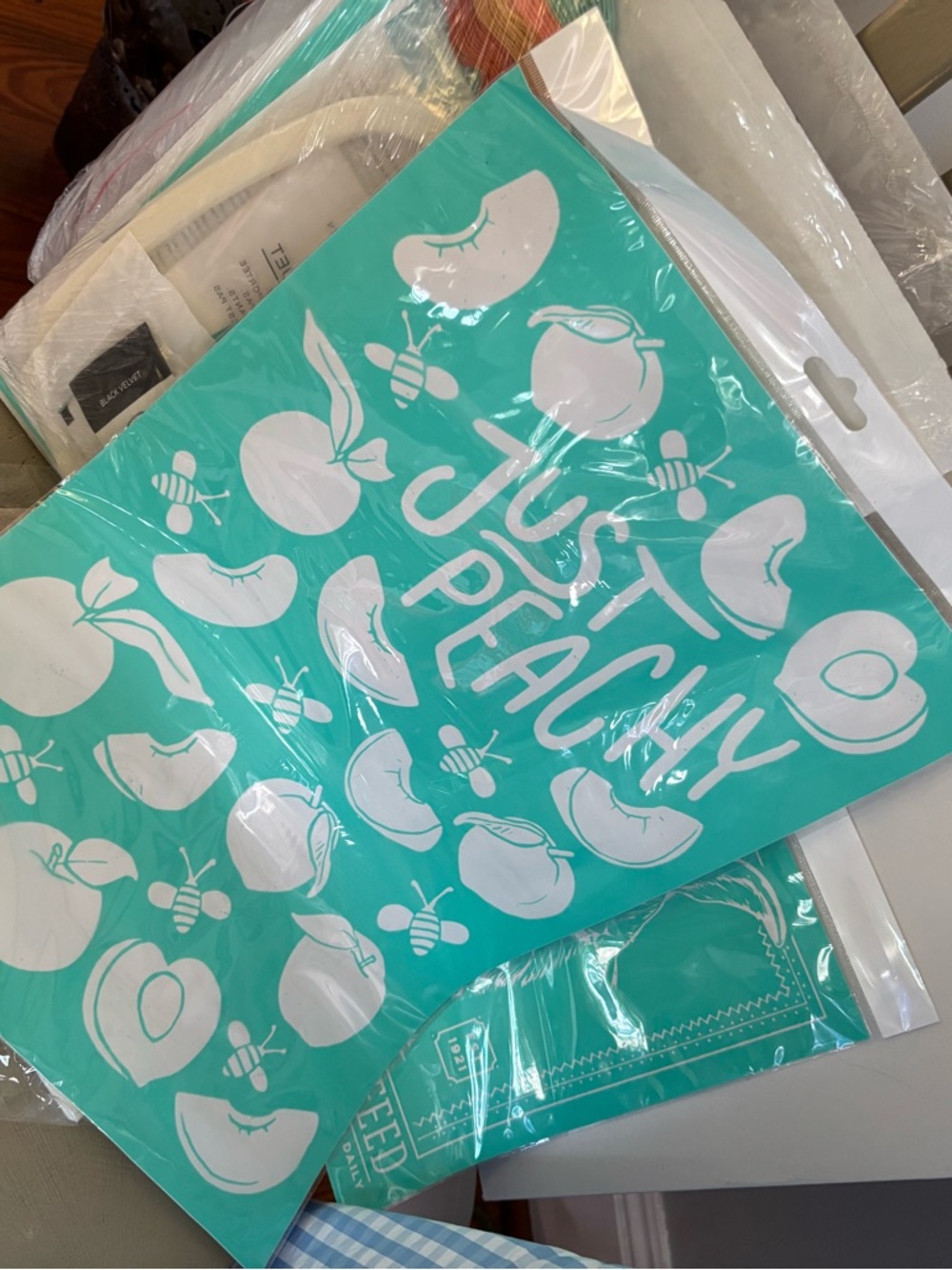 Chalk Couture Just Peachy Sign Kit - Teal and White